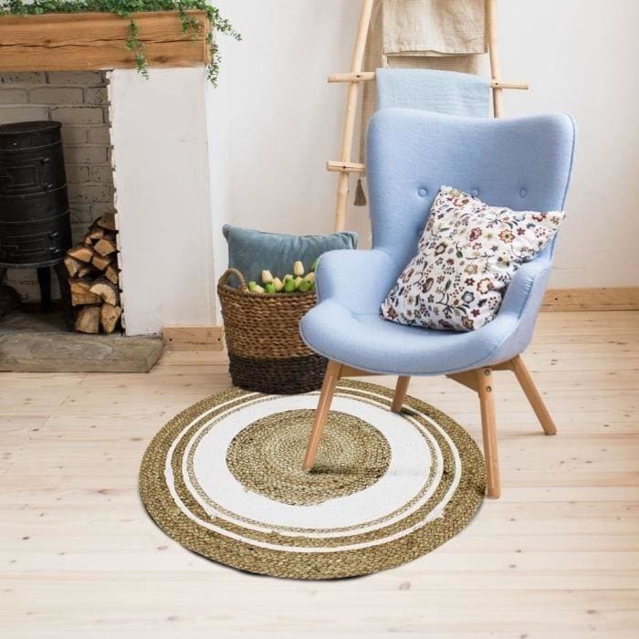 tapis rond en jute