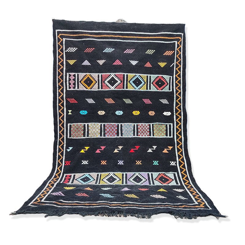 Tapis Marocain Noir 145x235 cm