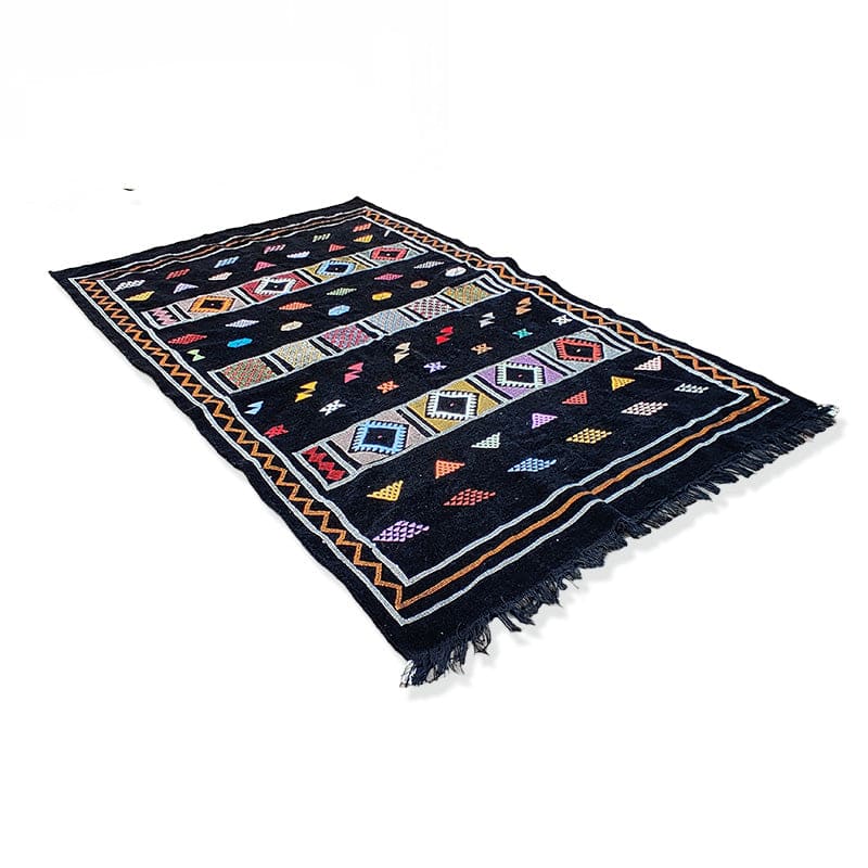 Tapis Marocain Noir Bohème