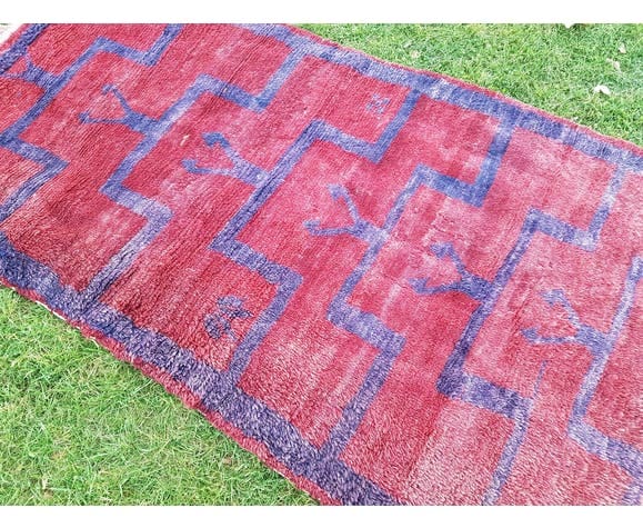 tapis berbere rouge bleu