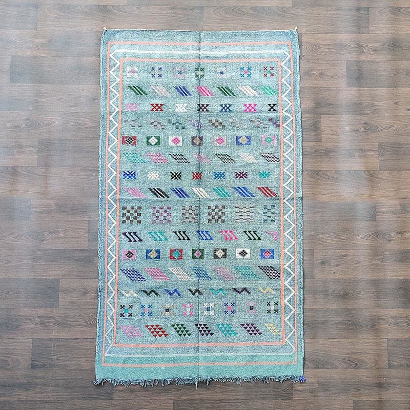tapis marocain bleu 