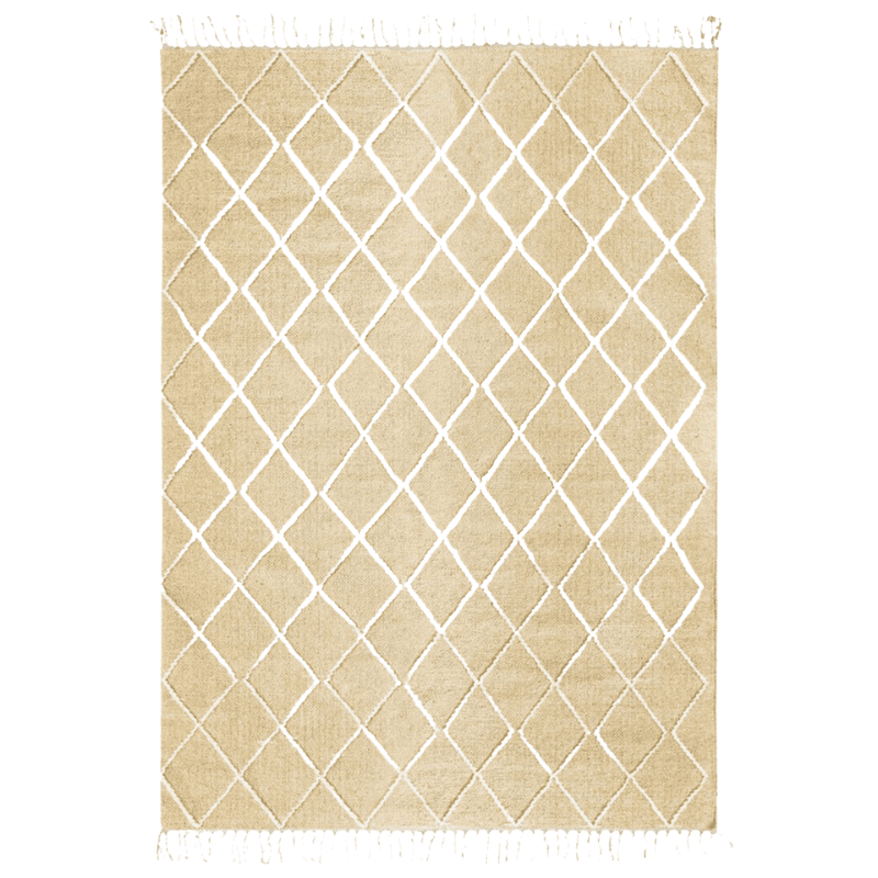 Beau Tapis beni Ouarain fin beige