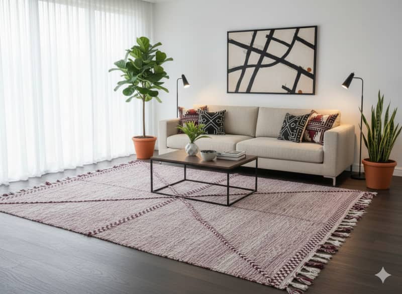 Tapis Zanafi Bordeaux <br> 200x310 cm