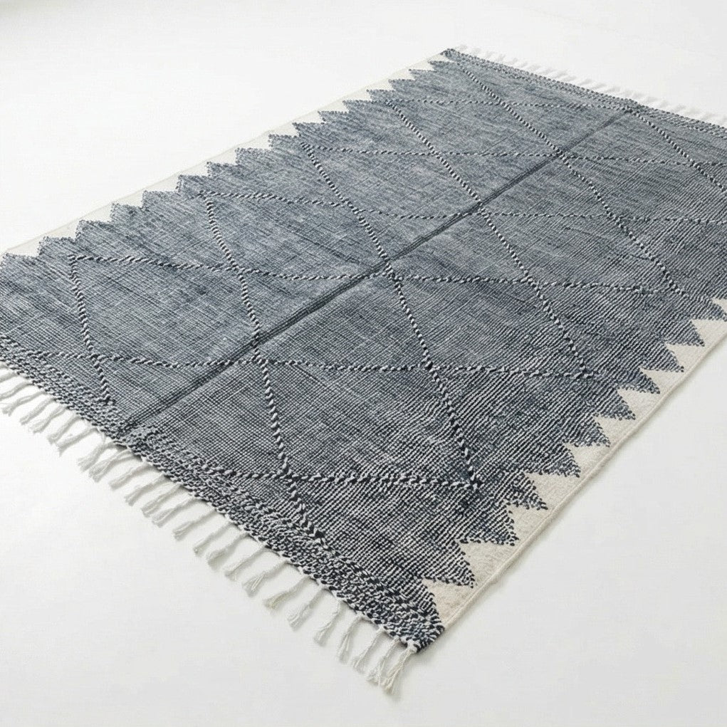 Grand tapis Kilim noir Zanafi 200x300 cm