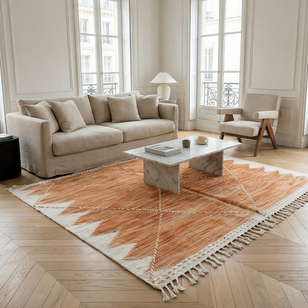 Grand tapis Zanafi orange 200x300 cm