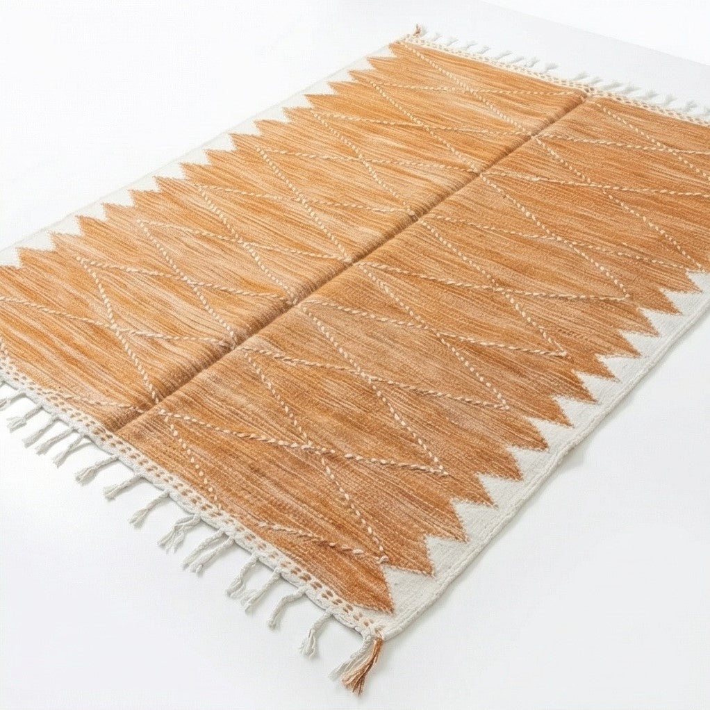 Tapis Zanafi orange kilim 200x300 cm