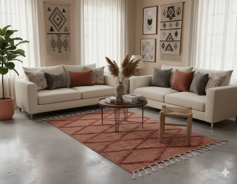 Tapis Zanafi Terracota <br> 102x155 cm