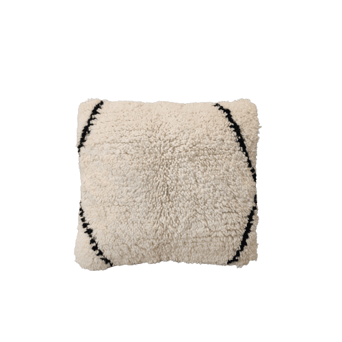 coussin marocain blanc et noir