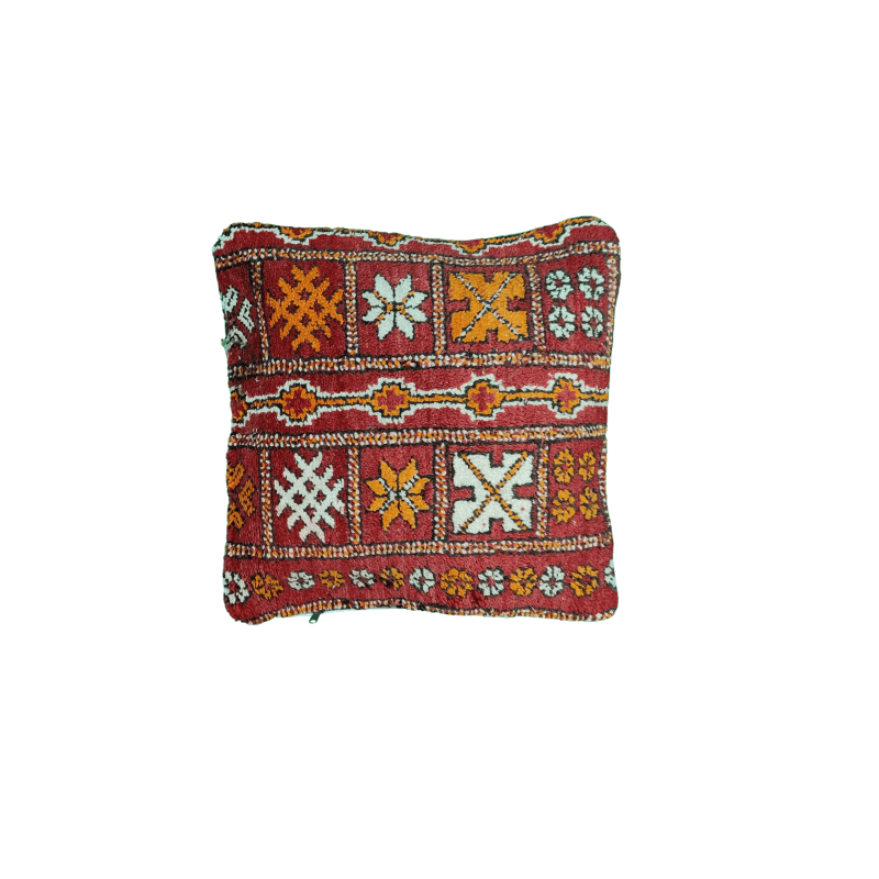 Coussin Bohème Rouge MINA style berbère