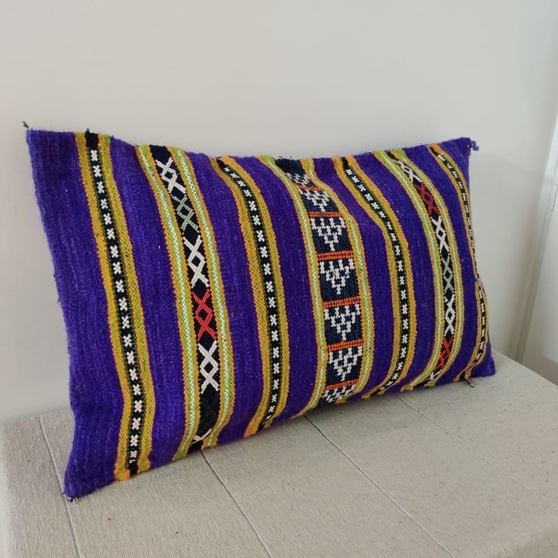 coussin kilim violet