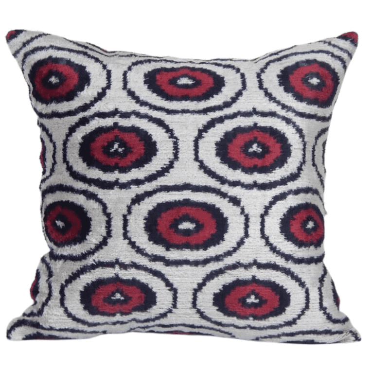 Coussin Ikat cercle harmonieux