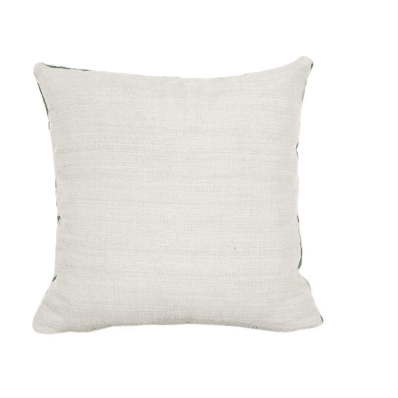 Coussin Ikat vert et blanc artisanal