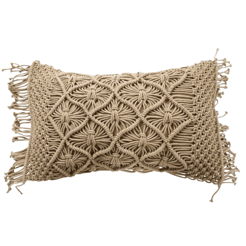 housse coussin macramé