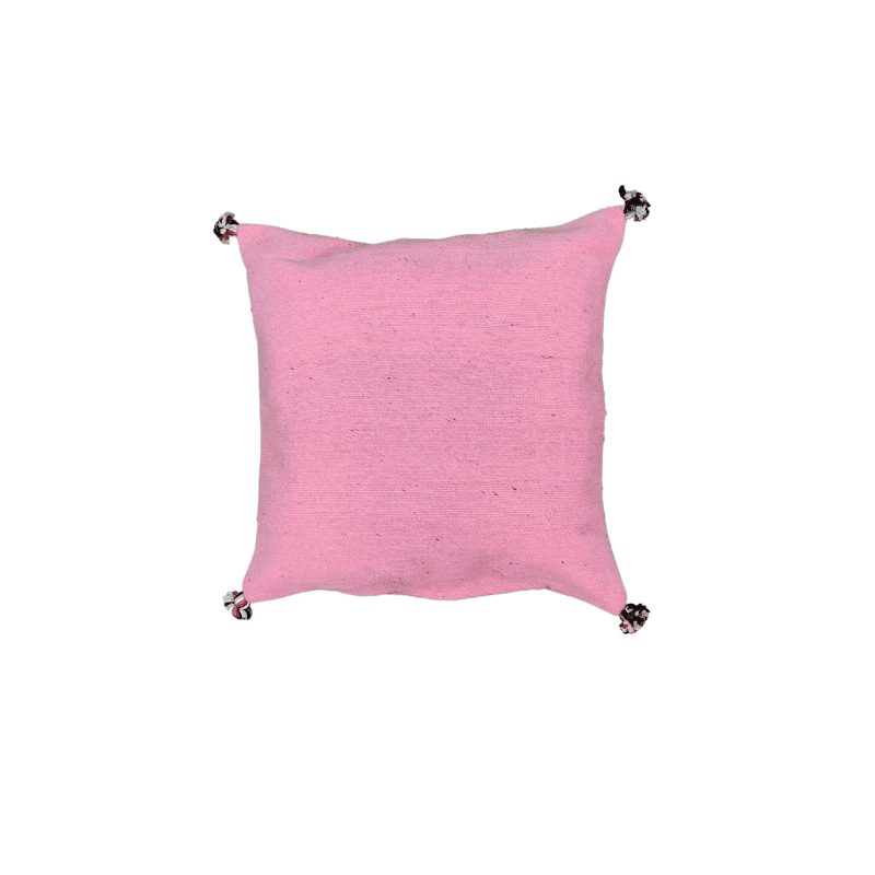 Coussin Marocain Rose bonbon en Coton fait main