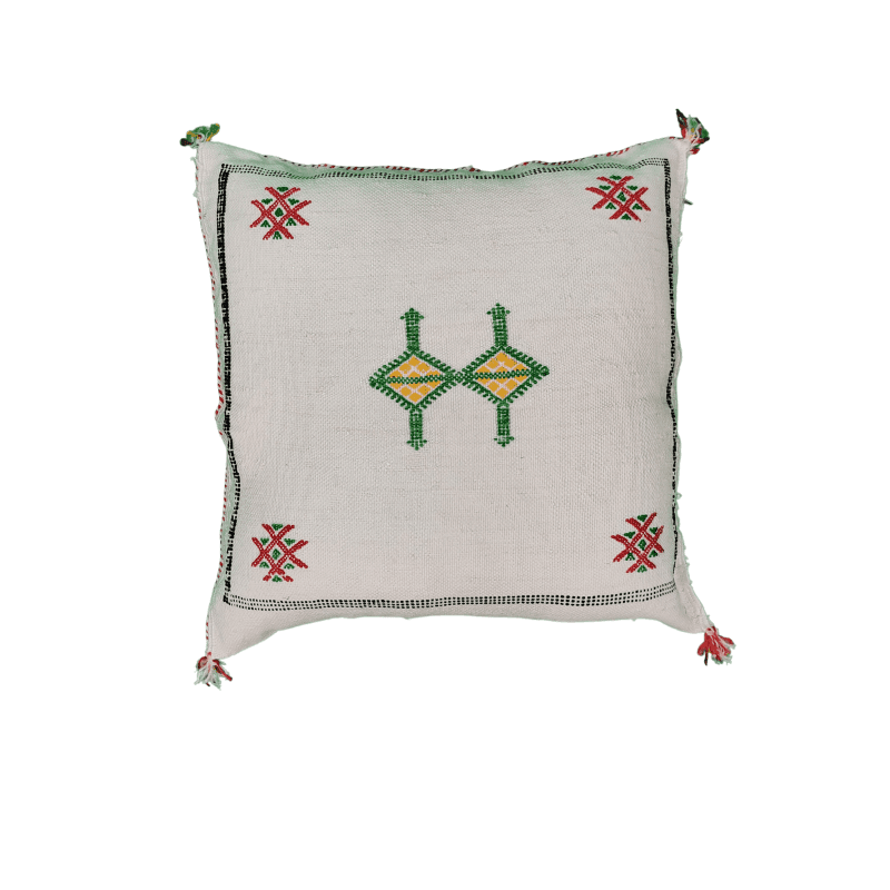 Coussin Soie de Cactus Blanc