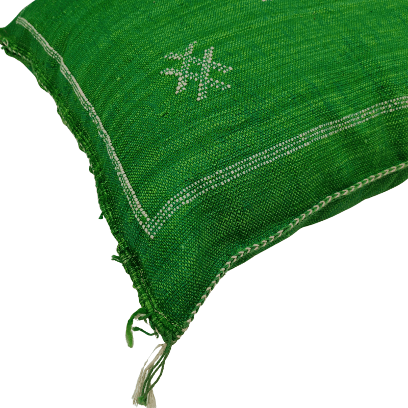 Coussin Sabra Vert Soie de Cactus