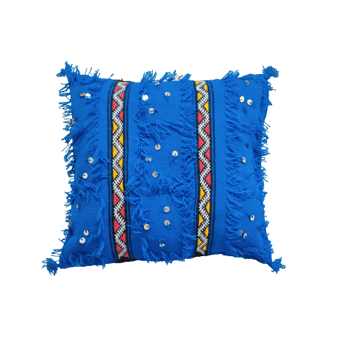 coussin berbere turquoise