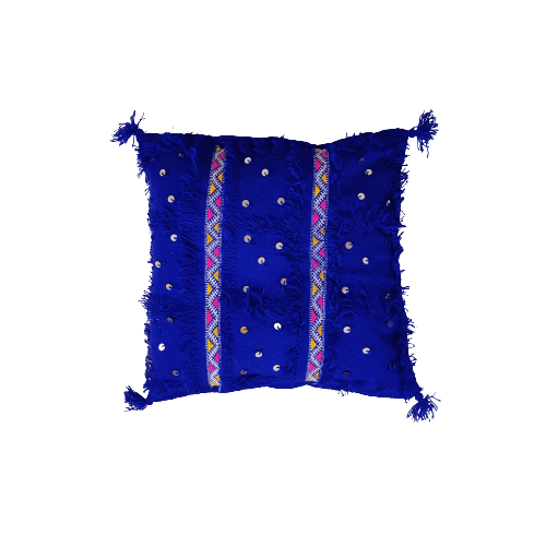 coussin berbere bleu