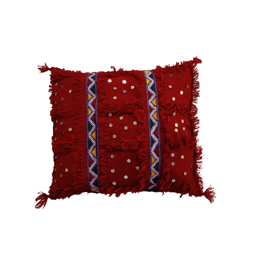 coussin berbere bordeaux