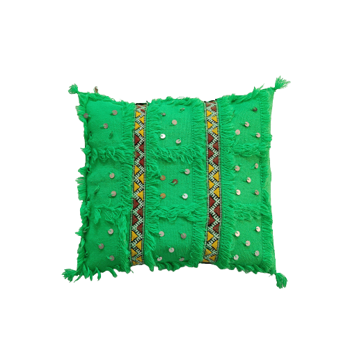 coussin marocain vert