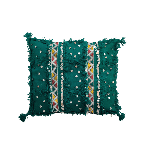 coussin berbere vert