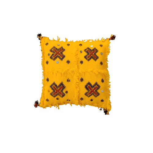 Coussins Marocains Traditionnels - Jaune 2 - Coussin