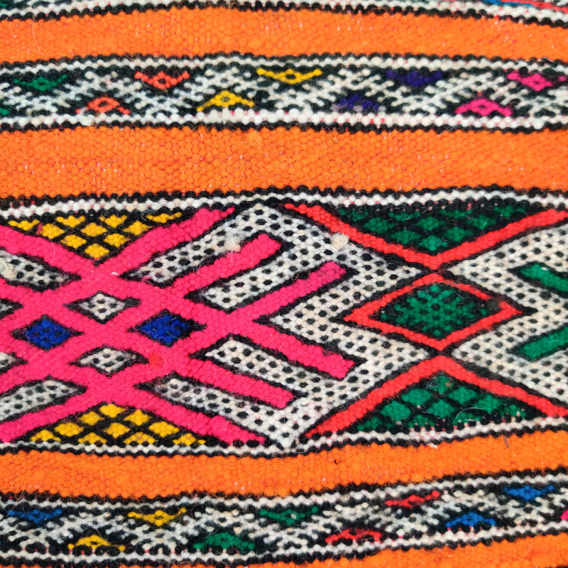 coussin kilim orange