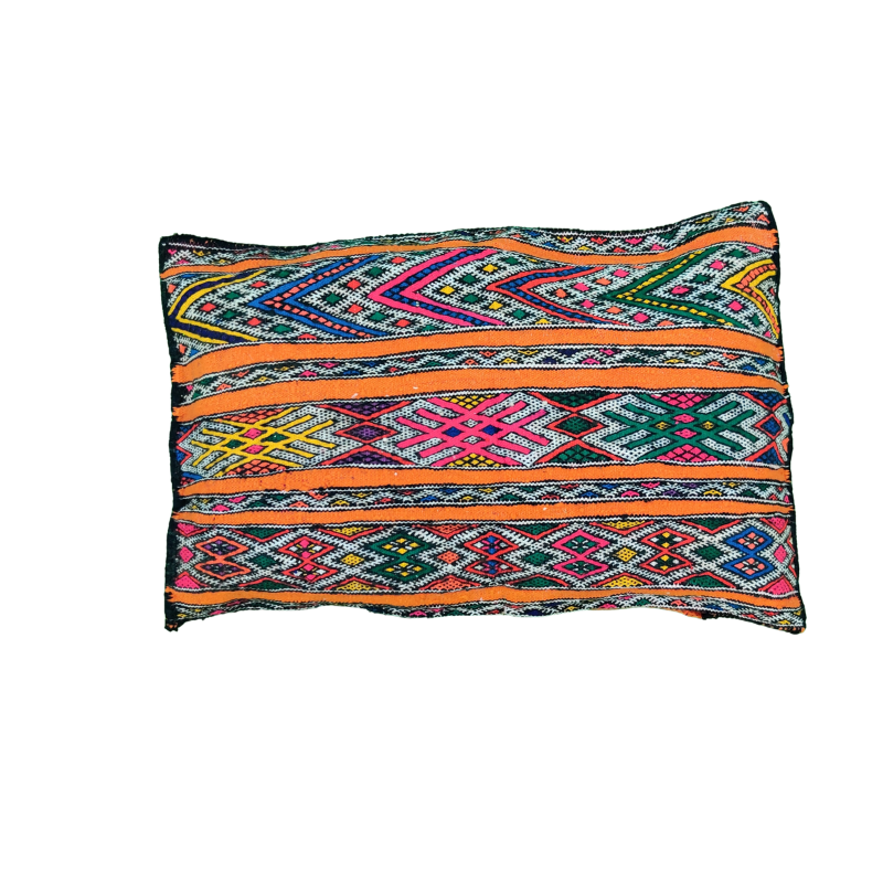 grand coussin berbere orange