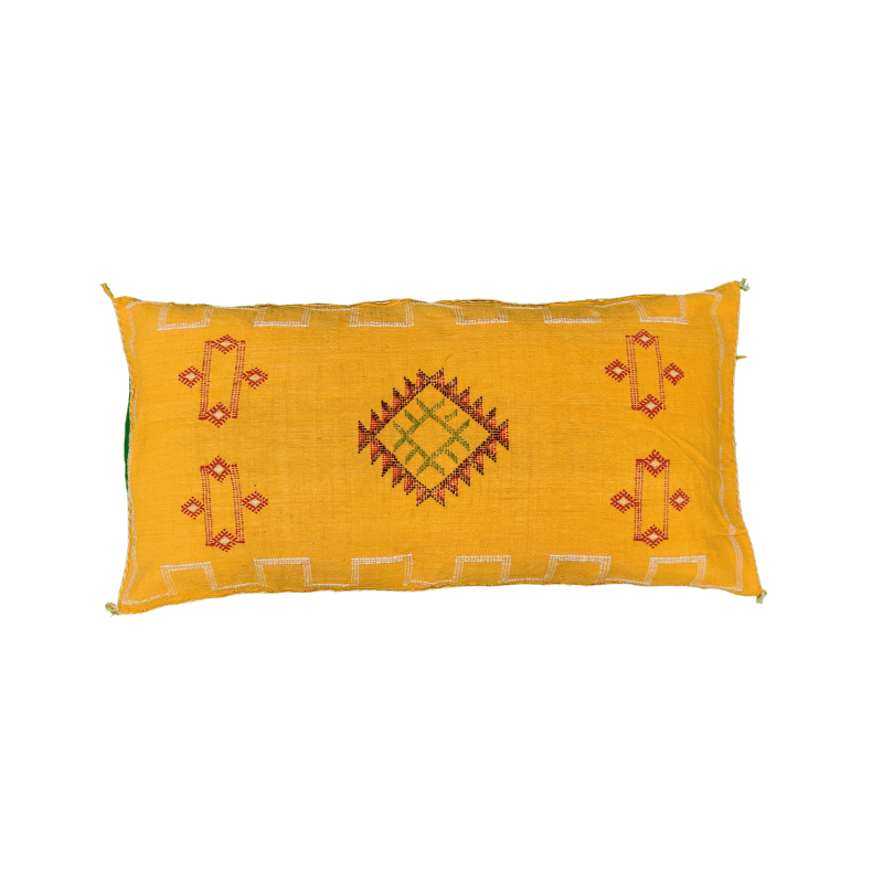 Grand Coussin bohème Sabra Jaune 