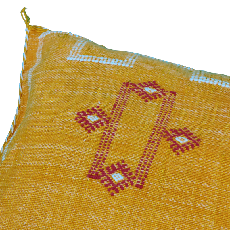 Grand Coussin Sabra berbère Jaune Aurore 