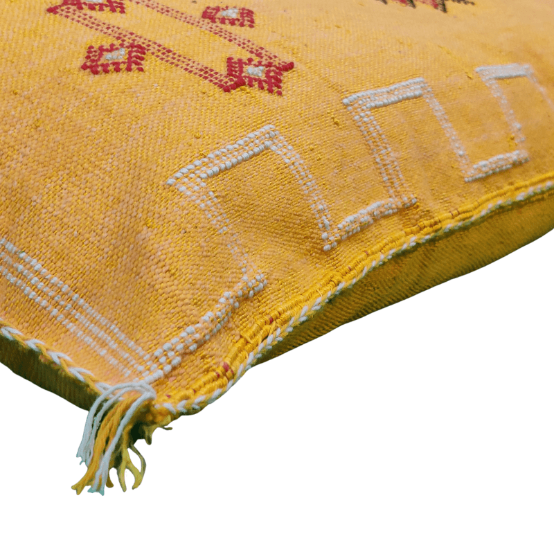 Grand Coussin Sabra marocain Jaune Aurore 