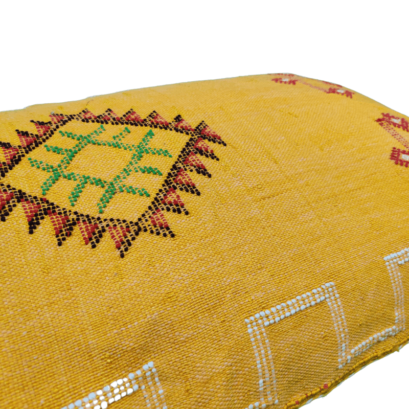 Grand Coussin Sabra Jaune Aurore berbère