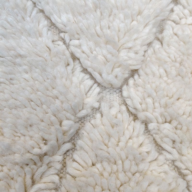 tapis blanc marocain fait main