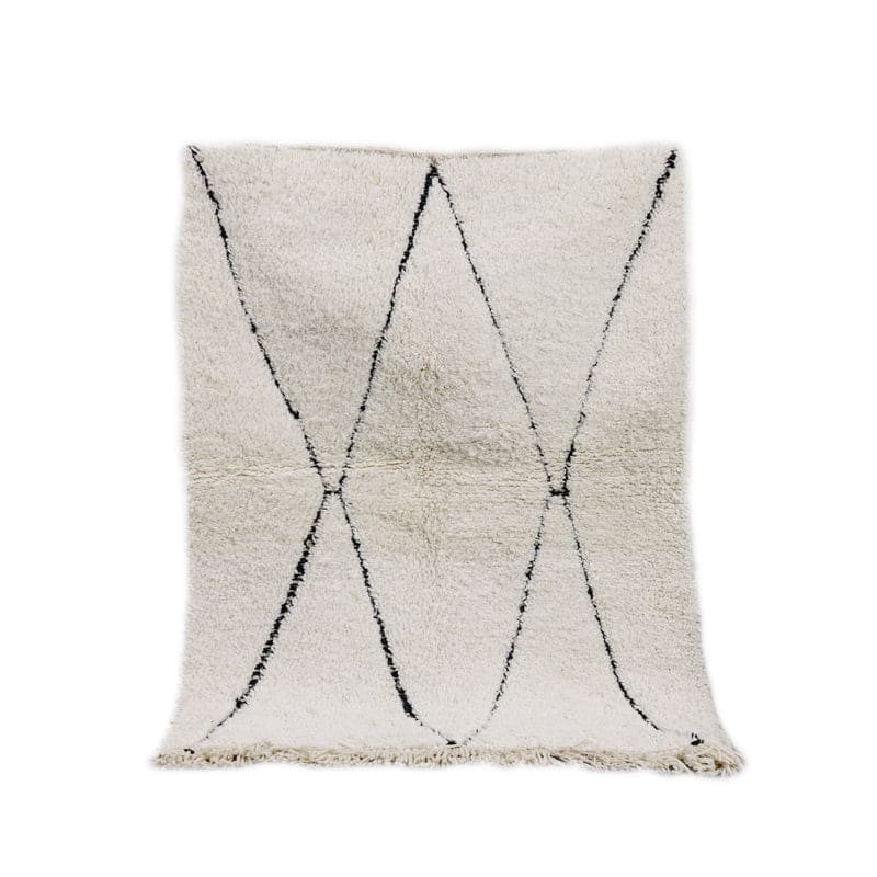 tapis berbere blanc et noir