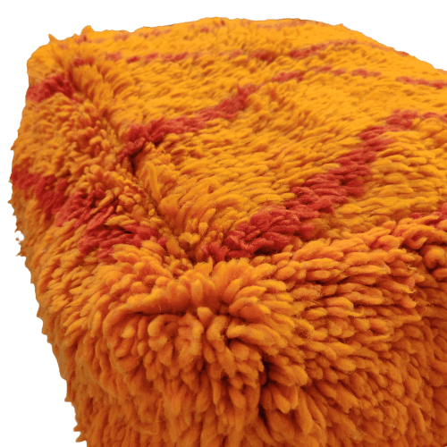 pouf marocain orange