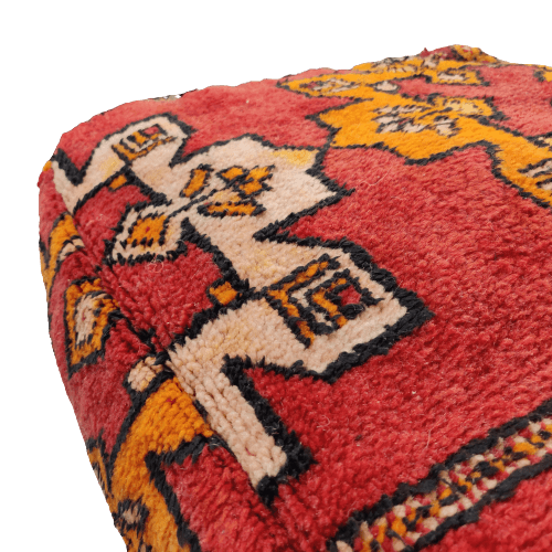 coussin de sol rouge