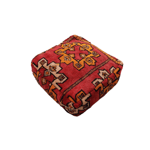 pouf berbere rouge