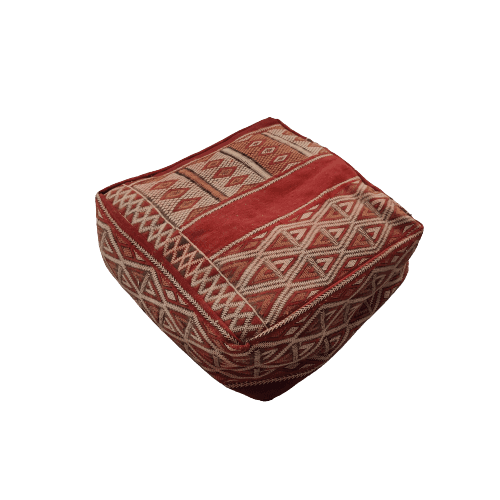 pouf berbere rouge