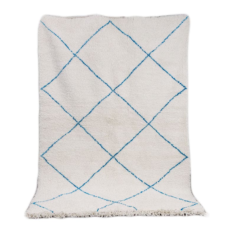 tapis berbere bleu blanc