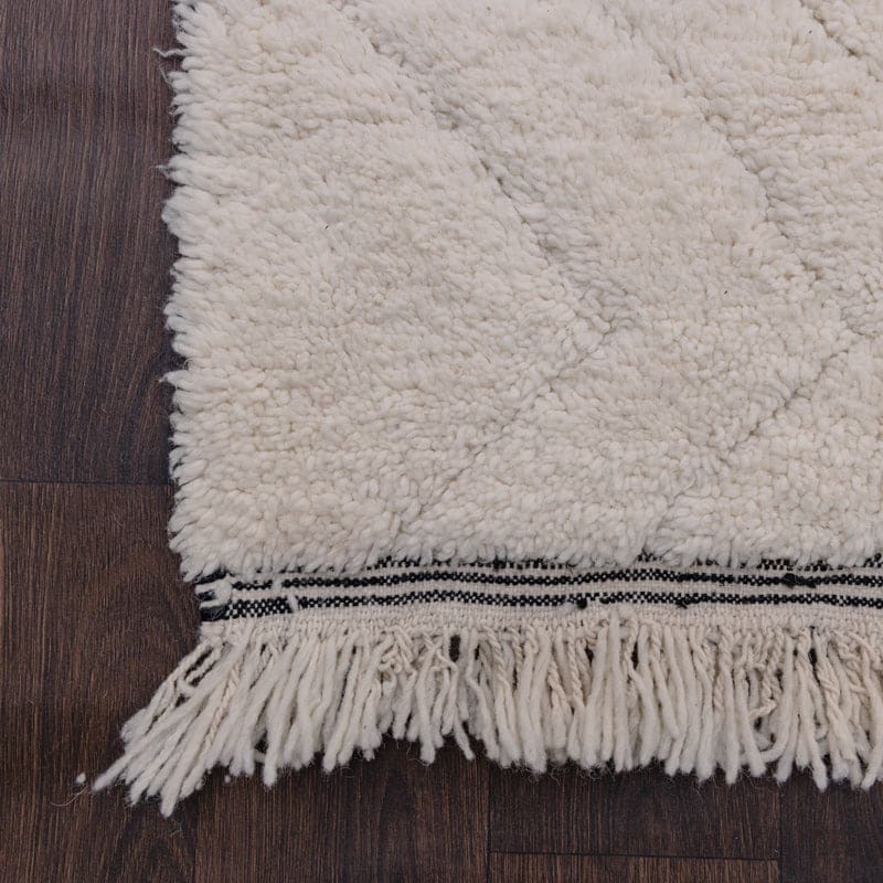 tapis zigzag blanc