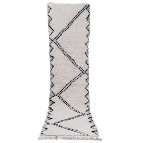 tapis berbere de couloir traits parallèles 