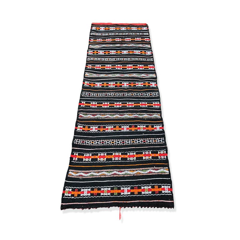 tapis berbere noir de couloir