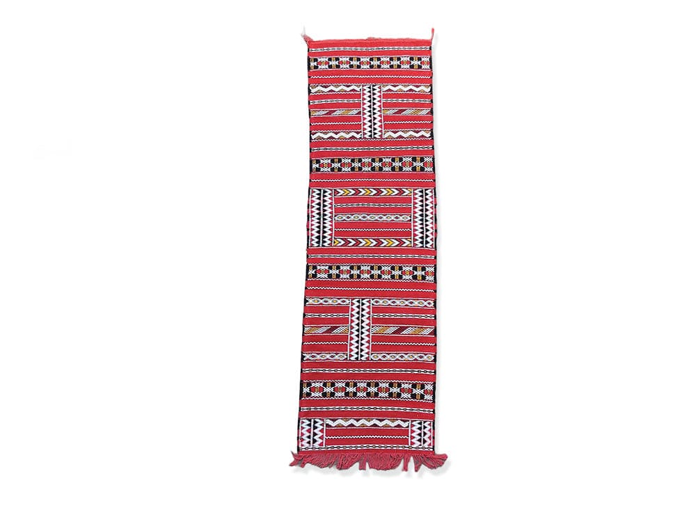 long tapis berbere rouge
