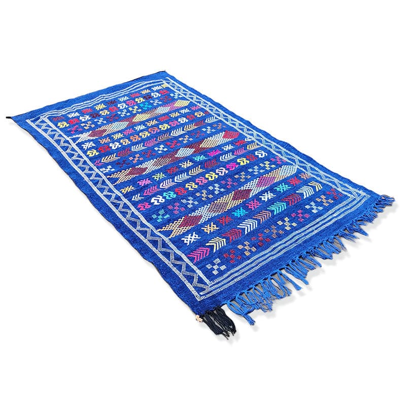 tapis marocain bleu