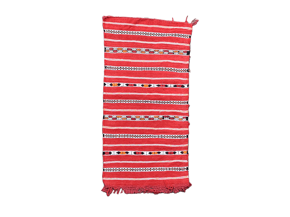 tapis rouge fait main ethnique
